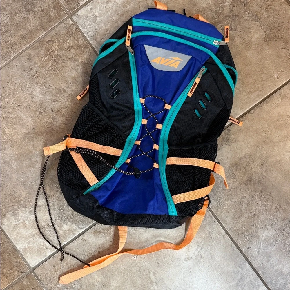 Avia Hiking Pack in Black, Blue, Teal & Orange